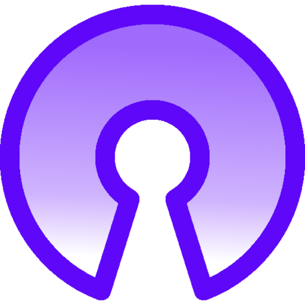 logo of open source but blue